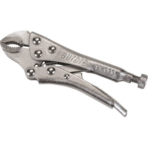 Locking Pliers with Wire Cutter, 4" Length, Curved Jaw Duraquip Inc