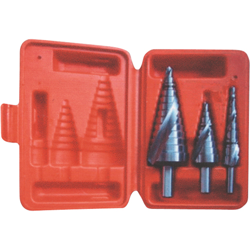 Step Drill Set, 3 Pieces, High Speed Steel Duraquip Inc