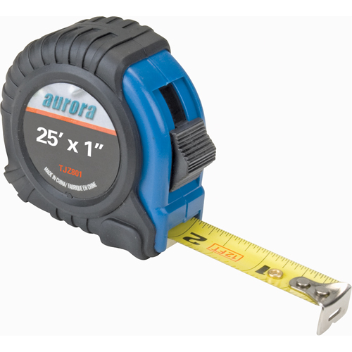 Measuring Tape, 1" x 25', in/ft. Graduations Duraquip Inc