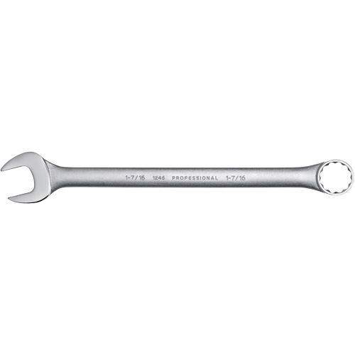 Combination Wrench, 12 Point, 1-7/16", Satin Finish Duraquip Inc
