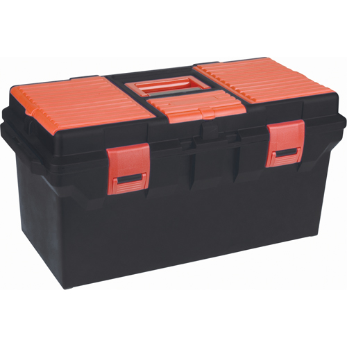 Plastic Tool Box, 22" W x 11" D x 10-1/2" H, Black Duraquip Inc