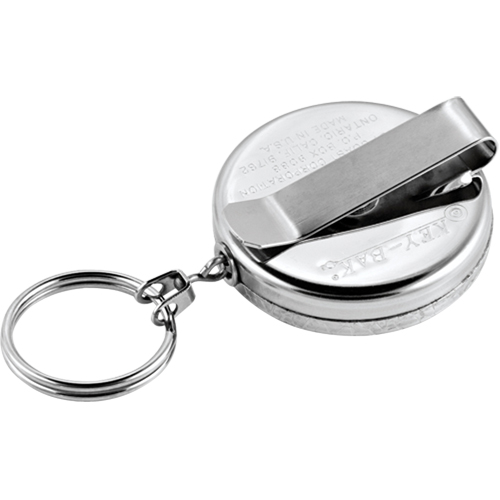 Porte-cl&eacute;s &agrave; d&eacute;vidoir The Original, Chrome, C&acirc;ble 24", Fixation Agrafe de ceinture Duraquip Inc