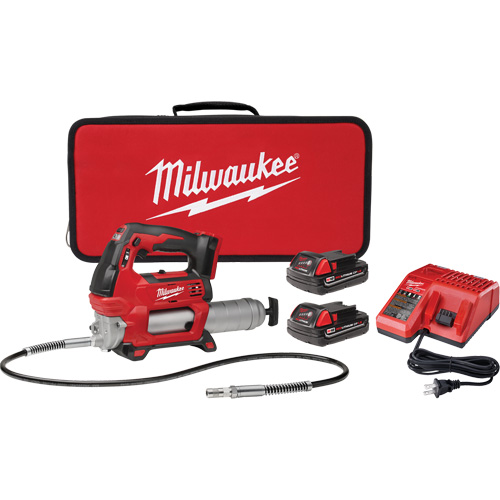 M18 Cordless 2-Speed Grease Gun Kit, Lithium-Ion, 18 V Duraquip Inc