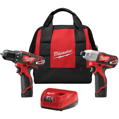 M12 Cordless 2-Tool Combo Kit, Lithium-Ion, 12 V Duraquip Inc