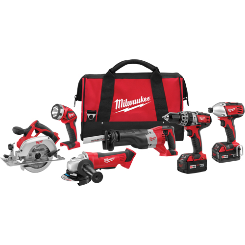 M18 Cordless 6-Tool Combo Kit, Lithium-Ion, 18 V Duraquip Inc