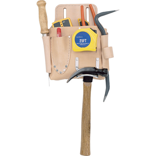Poche pour outils de travail des cloisons s&egrave;ches, Porte-outil, Cuir, 7 Poches Duraquip Inc