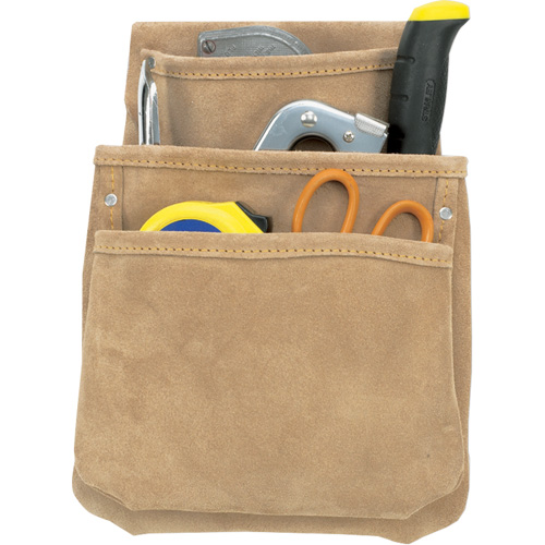 Sac Pour Pl&acirc;trier, Porte-outil multiple, Cuir, 3 Poches Duraquip Inc