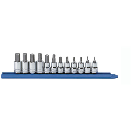Metric Socket Set, Hex, 3/8" Drive, 12 Pcs Duraquip Inc