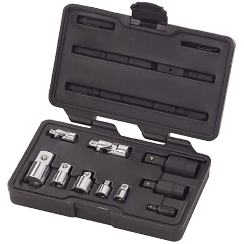 Jeu de douilles &agrave; joints et d'adaptateurs de douilles universelles 1/4", 3/8" et 1/2" &agrave; 10 pi&egrave;ces Duraquip Inc
