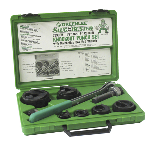Knockout Kit with Ratchet and SlugBuster&reg; Punches Duraquip Inc