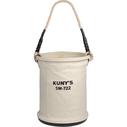 Heavy-Duty Buckets, 11" L x 11" W x 16" H, Canvas, Beige Duraquip Inc
