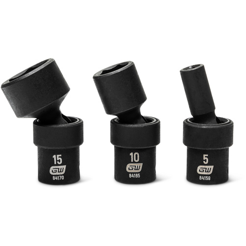 Jeu de 12 douilles m&eacute;triques flexibles universelles &agrave; chocs 1/4" &agrave; 6 pans Duraquip Inc