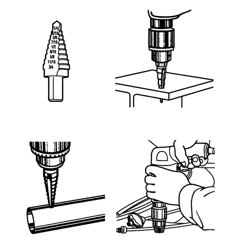 Forets &eacute;tag&eacute;s, Incr&eacute;ments de 1/32" Duraquip Inc