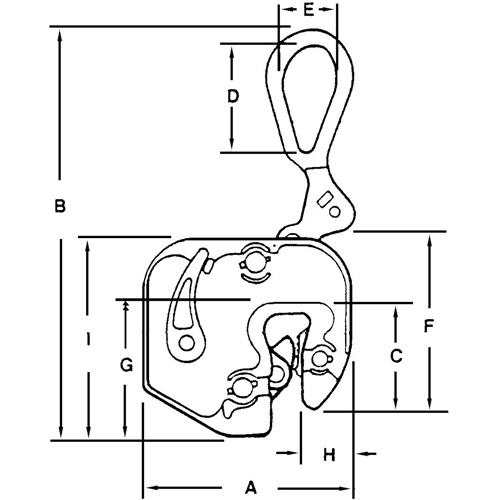 GXL Plate Clamp, 1000 lbs. (0.5 tons), 1/16" - 5/8" Jaw Opening Duraquip Inc