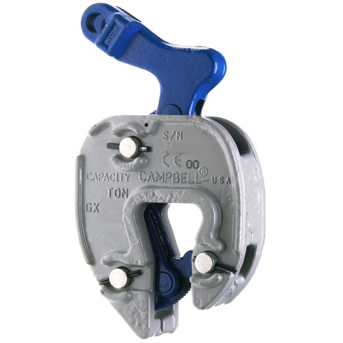 GX Plate Clamp with Chain Connector, 1000 lbs. (0.5 tons), 1/16" - 5/16" Jaw Opening Duraquip Inc