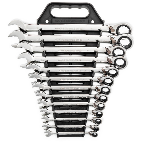 Jeu de cl&eacute;s &agrave; cliquets r&eacute;versibles SAE &agrave; 12 pans et 72 dents, Combinaison, 13 morceaux, Imp&eacute;rial Duraquip Inc