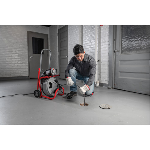 D&eacute;gorgeoir auto-aliment&eacute; K-400 a/c&acirc;ble C-45IW, &eacute;lectrique, 1/2" x 75' et 3/8" x 100' Duraquip Inc