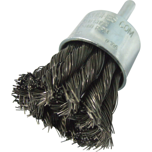 Knotted Wire End Brushes, 1" Dia., 0.014" Wire Dia., 1/4" Shank Duraquip Inc
