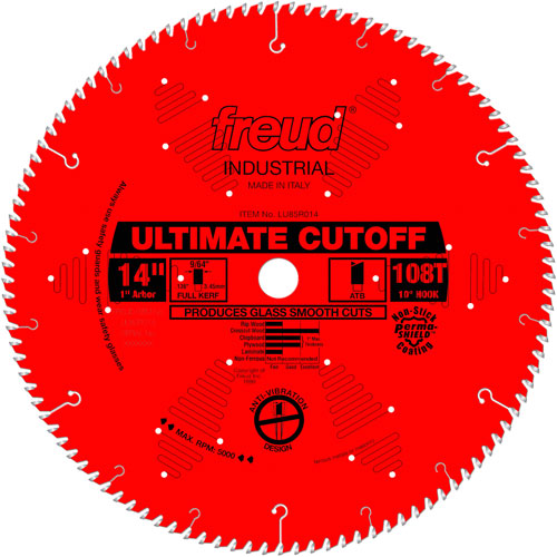 Lames de scie industrielle TCS - finition et coupe en travers, 14", 108 dents, Pour Bois Duraquip Inc