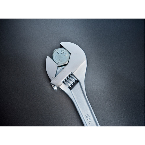 Cl&eacute; &agrave; manche conique r&eacute;glable — emball&eacute; sur carte, 15" lo, la max. 1-11/16"/43 mm, Chrome/Poli Duraquip Inc
