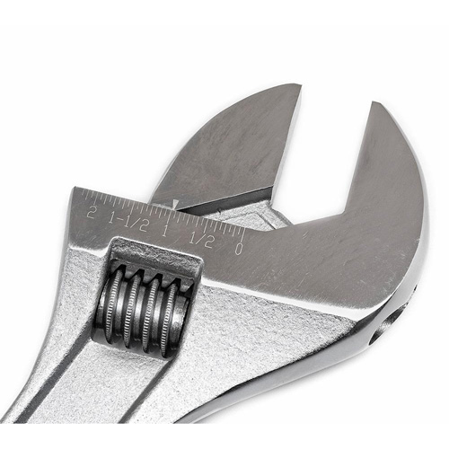 Adjustable Tapered Handle Wrench - Carded, 18" L, 2-1/16"/53 mm Max Width, Chrome/Polished Duraquip Inc
