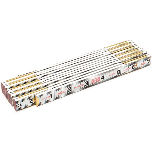 R&egrave;gle de maçon Red End, 6' lo, Bois, Graduations de 1/16" Duraquip Inc