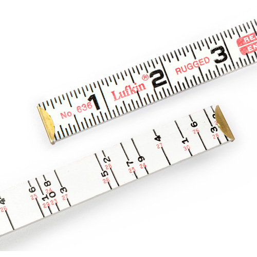 R&egrave;gle de maçon Red End, 6' lo, Bois, Graduations de 1/16" Duraquip Inc