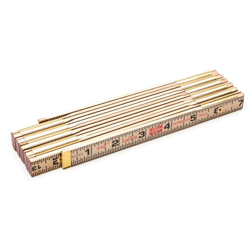 R&egrave;gle pliante, 6' lo, Bois, Graduations de 1/16" Duraquip Inc