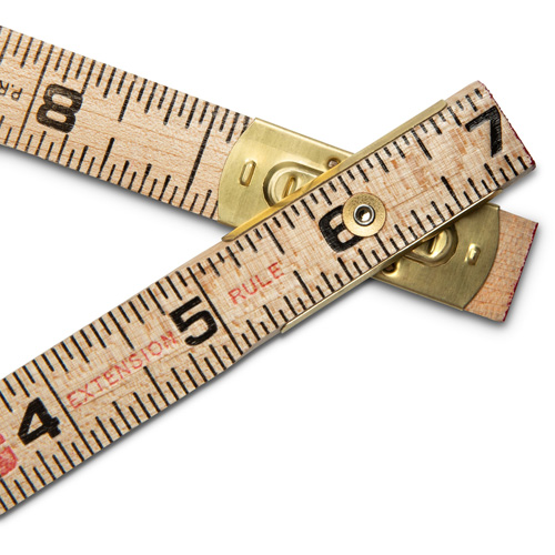 R&egrave;gle pliante, 6' lo, Bois, Graduations de 1/16" Duraquip Inc
