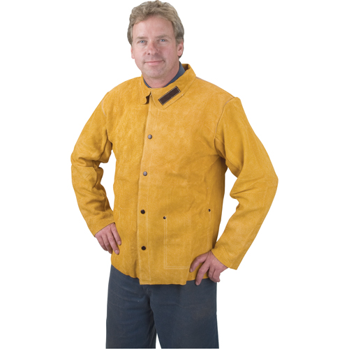 Veste de soudage, Cuir, Moyen, Golden Brown Duraquip Inc