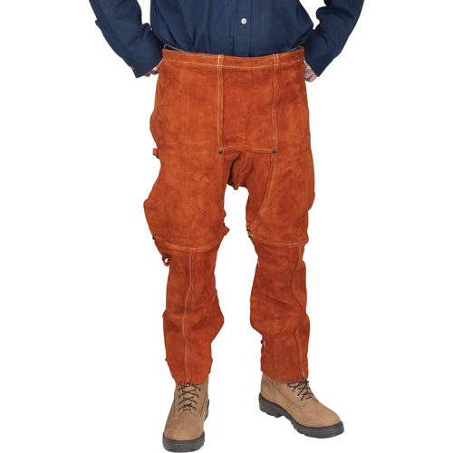 Leather Split Leg Apron & Chaps, 40" L, Lava Brown Duraquip Inc
