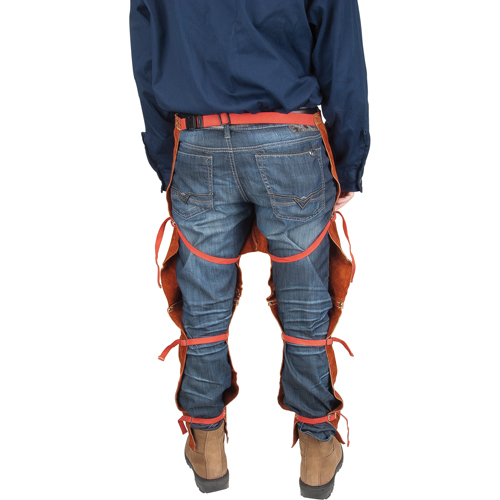 Leather Split Leg Apron & Chaps, 40" L, Lava Brown Duraquip Inc
