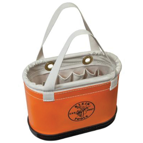 Seau ovale &agrave; coque rigide, 14" lo x 7" la x 10" h, Plastique, Orange Duraquip Inc