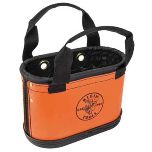 Seau ovale &agrave; coque rigide, 14" lo x 7" la x 10" h, Plastique, Orange Duraquip Inc