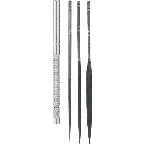 Needle File Set with Handle, 4 Pcs Duraquip Inc