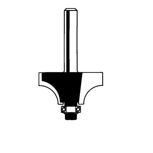 Router Bit - Beading Bit, 5/8" Dia., 1/4" Shank Duraquip Inc