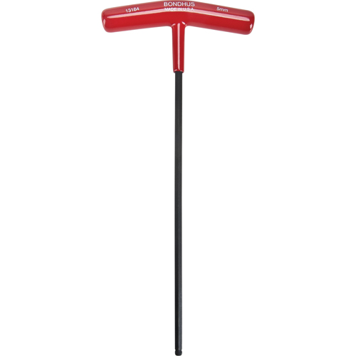 Individual Hex Keys - Metric, Ball End, 5 mm x 9.7" L, T Handle Duraquip Inc