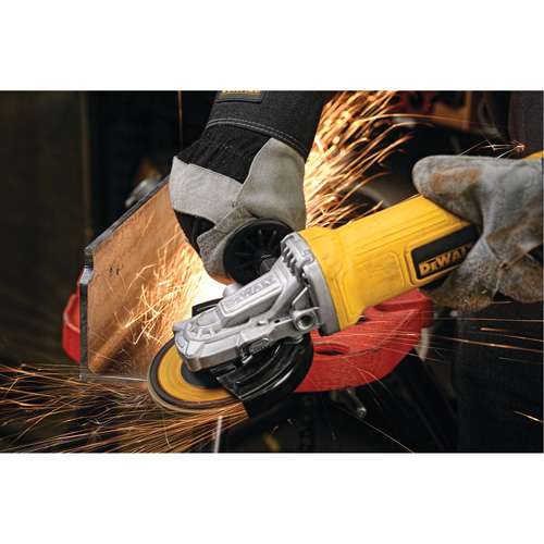 Paddle Switch Small Angle Grinder, 4-1/2", 120 V, 9 A, 12000 RPM Duraquip Inc
