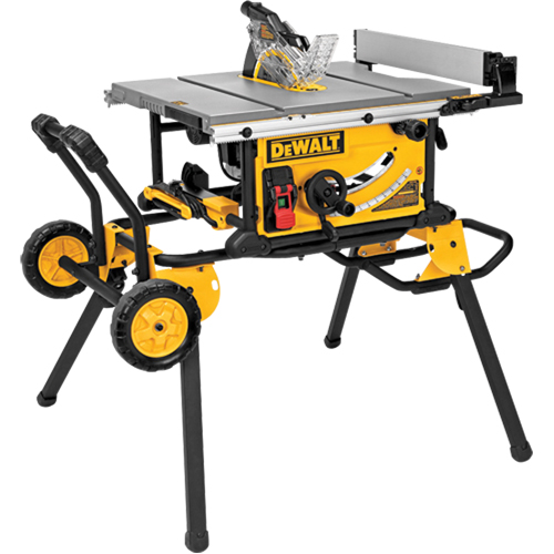 Scie de table pour chantier avec support roulant, 15 A, 4800 tr/min Duraquip Inc
