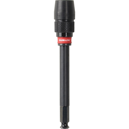 Quik-Lok Impact Drill Bit Extension, 7/16" Max. Diameter, 5-1/2" Length, 7/16" Shank Duraquip Inc
