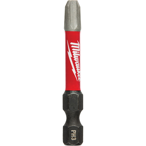 Shockwave Impact Power Bit, Phillips, #3 Tip, 1/4" Drive Size, 2" Length Duraquip Inc