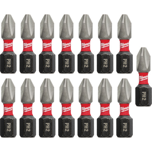 Forets &agrave; chocs Shockwave, Phillips, #2, Prise 1/4" Duraquip Inc