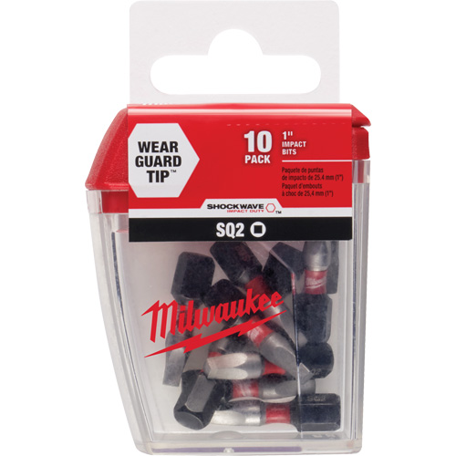 Shockwave Impact Insert Bits, Square, #2, 1/4" Drive Duraquip Inc