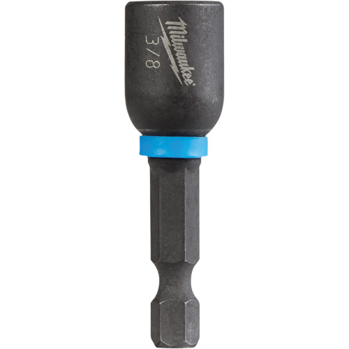 Shockwave Impact Duty Nut Driver, 1/4" Tip, 3/8" Drive, 1-7/8" L, Magnetic Duraquip Inc
