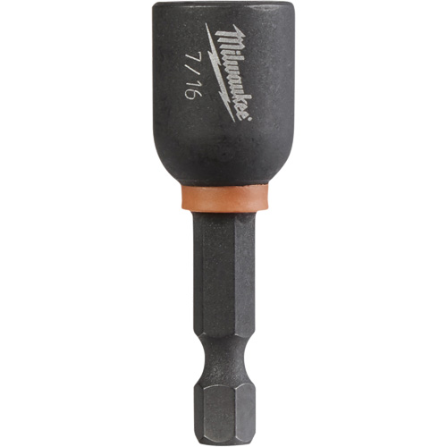 Shockwave Impact Duty Nut Driver, 1/4" Tip, 7/16" Drive, 1-7/8" L, Magnetic Duraquip Inc