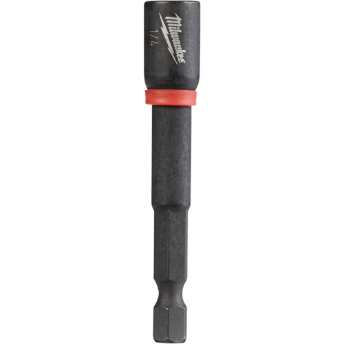Shockwave Impact Duty Nut Driver, 1/4" Tip, 1/4" Drive, 2-9/16" L, Magnetic Duraquip Inc