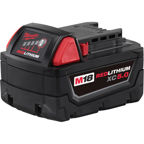 Bloc-piles &agrave; capacit&eacute; &eacute;tendue M18 Redlithium XC5.0 , Lithium-ion, 18 V, 5 A Duraquip Inc