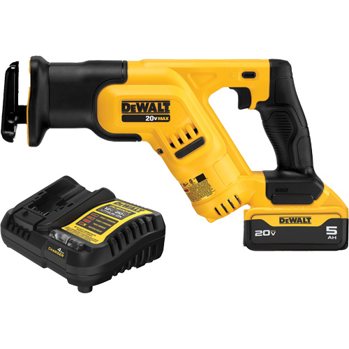 Max Compact Reciprocating Saw Kit, 20 V, Lithium-Ion Battery, 0-2900 SPM Duraquip Inc