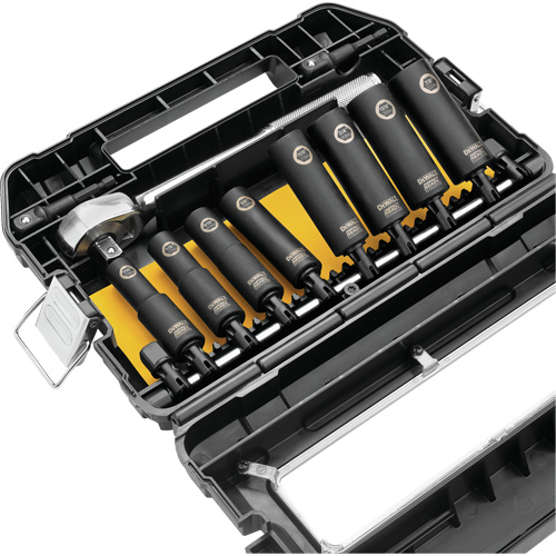 Ready Socket Set, 10 Pcs, Impact, 1/2" Drive Size Duraquip Inc