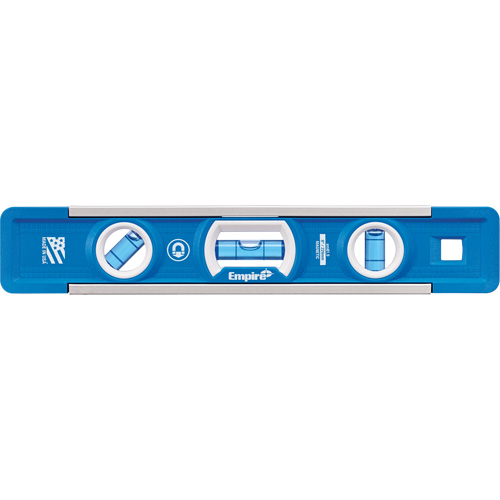 True Blue&reg; Torpedo Level, 9" L, Aluminum, 3 Vials, Magnetic Duraquip Inc